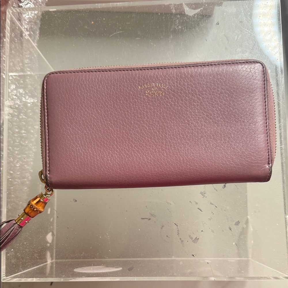 Mulberry Plum Leather Zip Wallet
